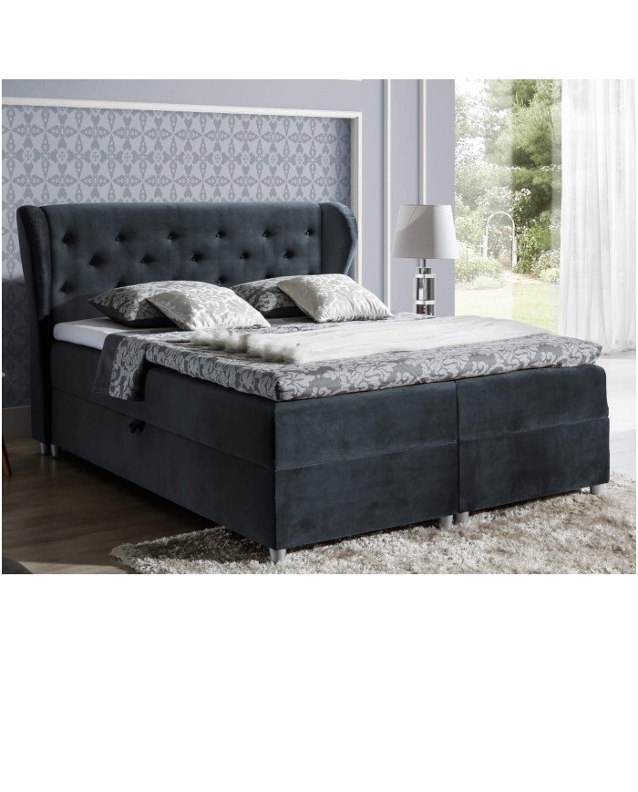 Pasito continental bed 120x200, upholstered, mattress, mattress cover, container