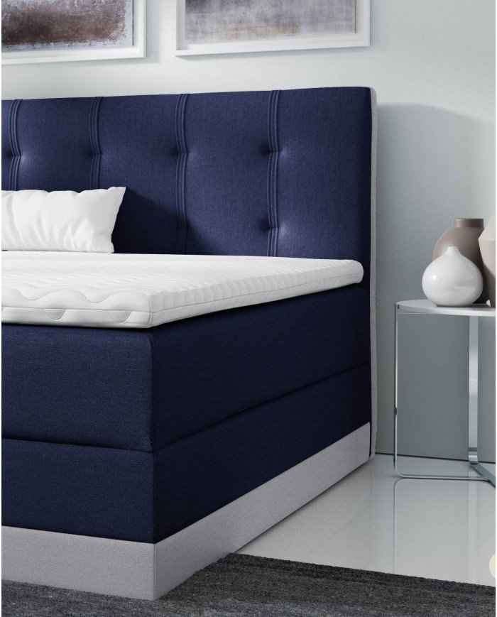 King size continental bed 120x200, upholstered, mattress, mattress cover, container - Image 6