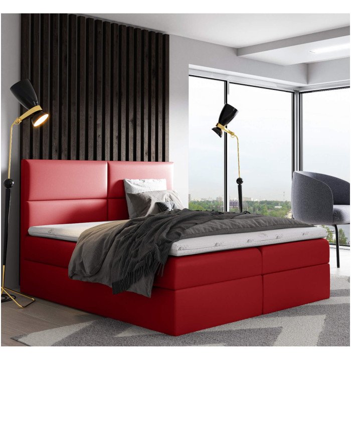 Salsa continental bed 120x200, upholstered, mattress, mattress cover, container - Image 2