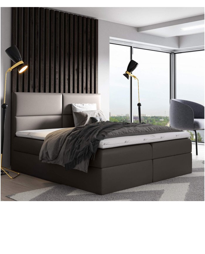 Salsa continental bed 120x200, upholstered, mattress, mattress cover, container - Image 3