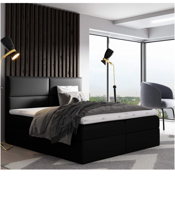 Salsa continental bed 120x200, upholstered, mattress, mattress cover, container - Image 4
