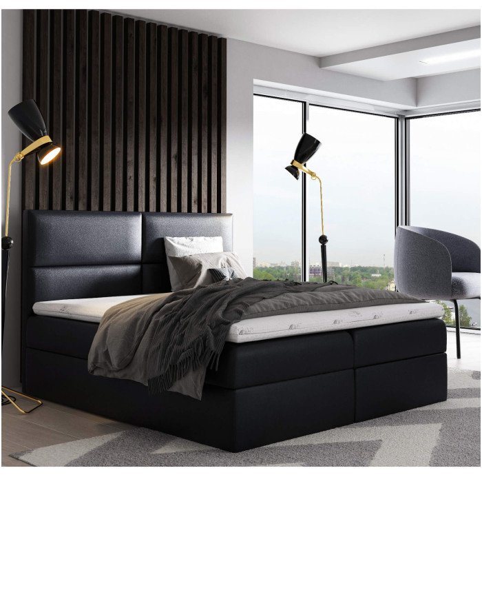 Salsa continental bed 120x200, upholstered, mattress, mattress cover, container - Image 5
