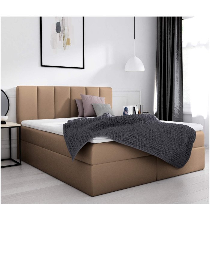 Sora continental bed 120x200, upholstered, mattress, mattress cover, container