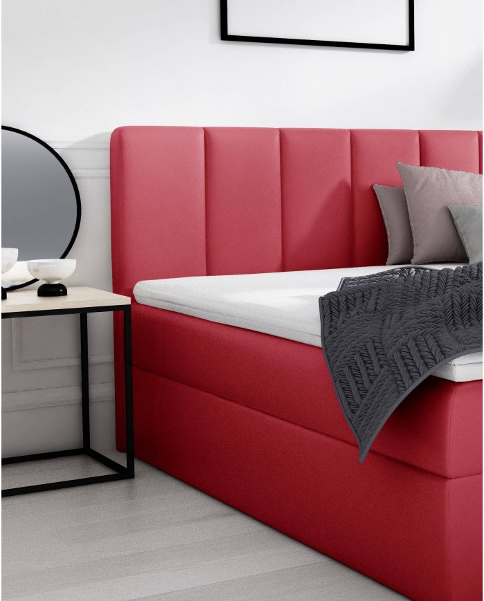 Sora continental bed 180x200, upholstered, mattress, mattress cover, container - Image 7