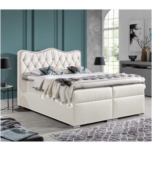 “Sultan” continental bed 120×200, upholstered, mattress, mattress cover, container