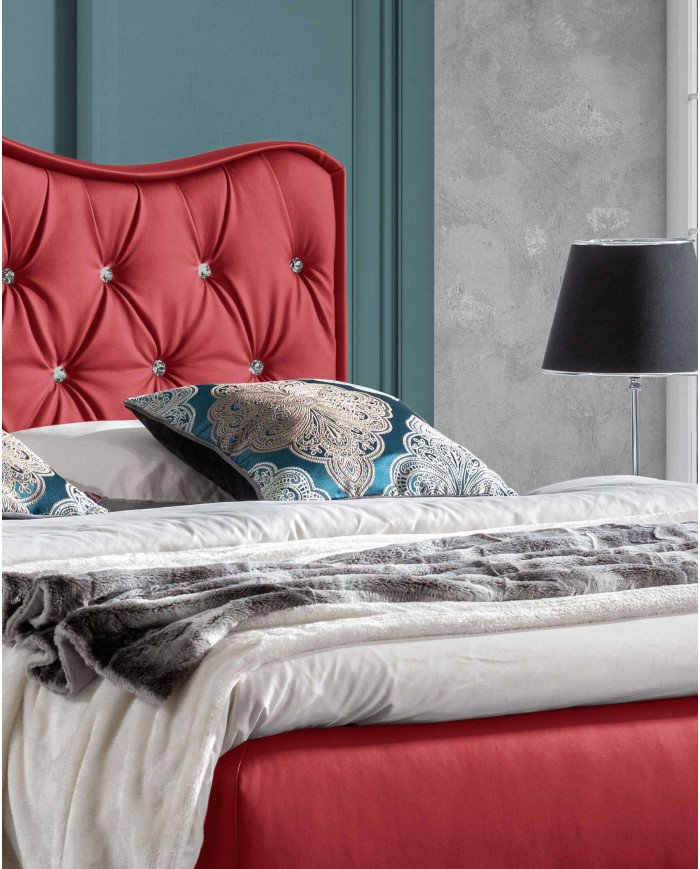 "Sultan" continental bed 160x200, upholstered, mattress, mattress cover, container - Image 4