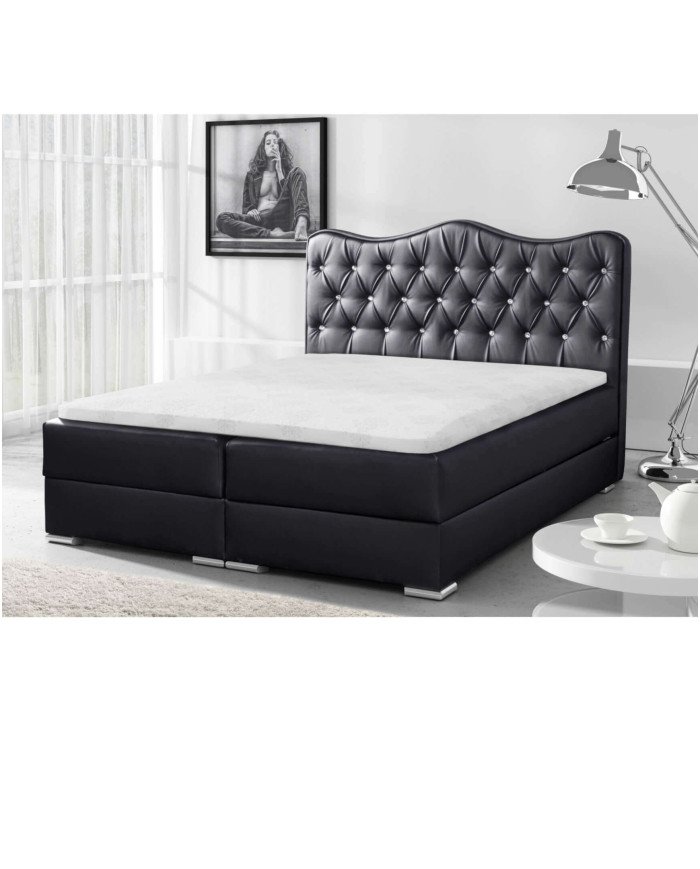 "Sultan" continental bed 160x200, upholstered, mattress, mattress cover, container - Image 5