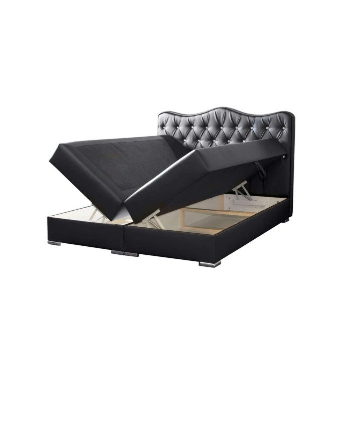"Sultan" continental bed 160x200, upholstered, mattress, mattress cover, container - Image 6