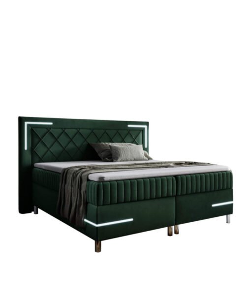 Tango 4 continental bed, with lighting, 120×200, upholstered, mattresses, mattress, container