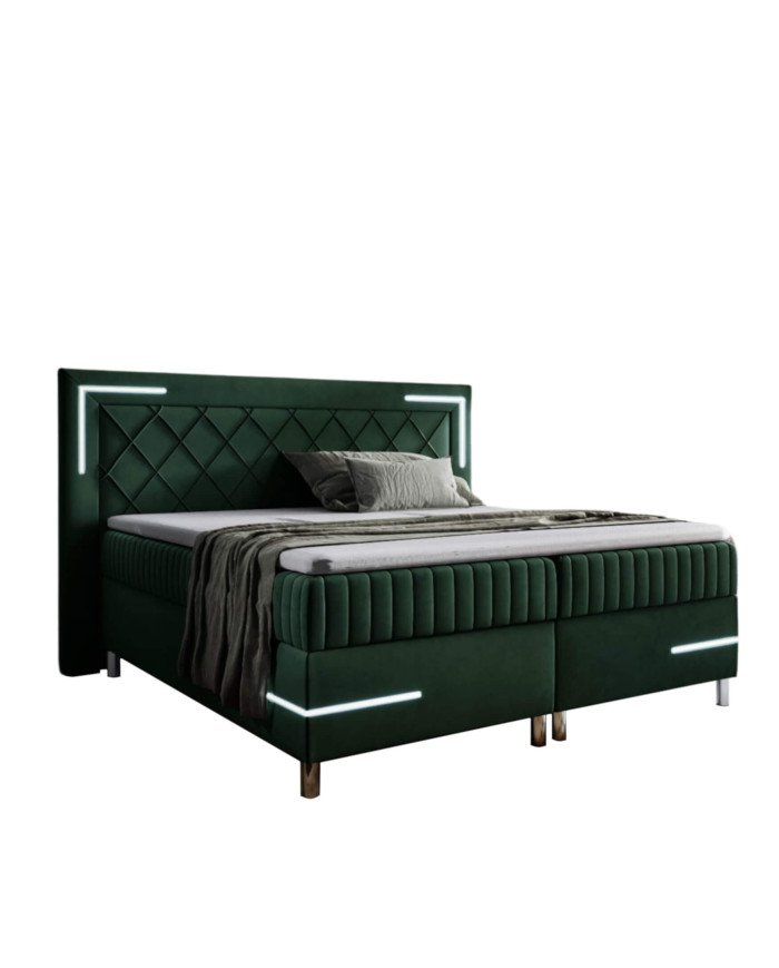 Tango 4 continental bed, with lighting, 200x200, soft, mattresses, mattress, mattress cover, container