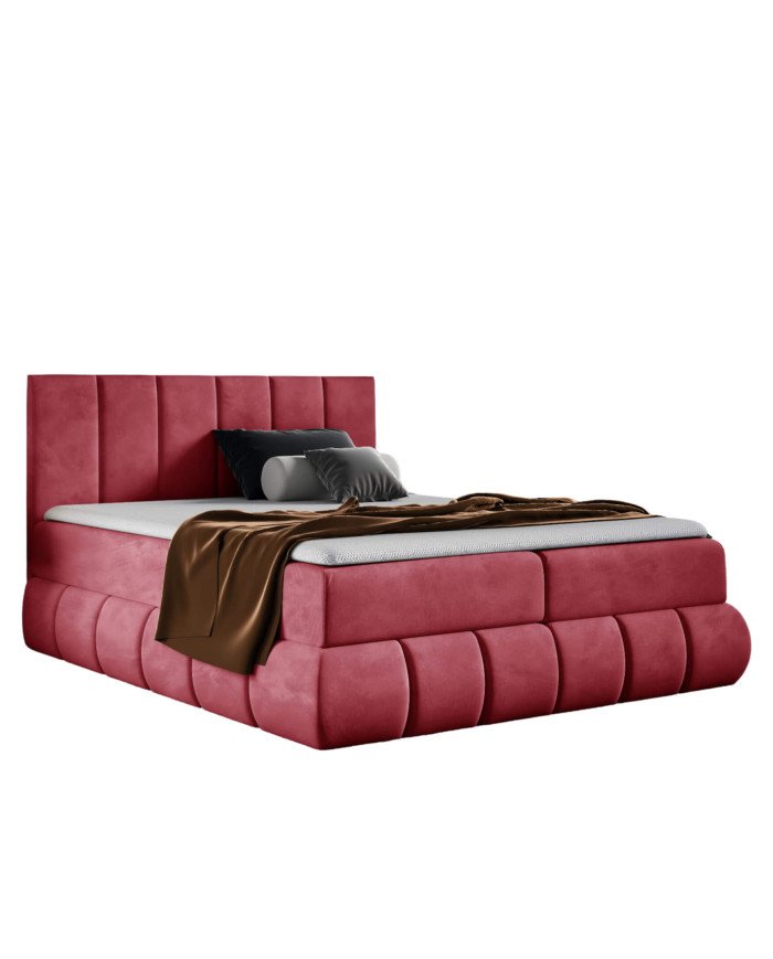 Venezia continental bed 140x200, upholstered, mattresses, mattress with cover, container - Image 3