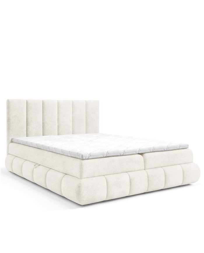 Venezia continental bed 140x200, upholstered, mattresses, mattress with cover, container - Image 4