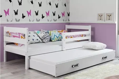 ERYK 80X190 youth pull-out bed with drawer, white