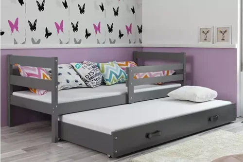 ERYK 80X190 youth pull-out bed with drawer, graphite color
