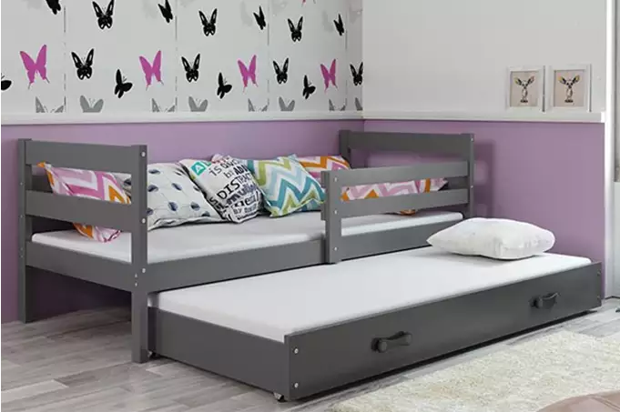 ERYK 90X200 youth folding bed with drawer, graphite color