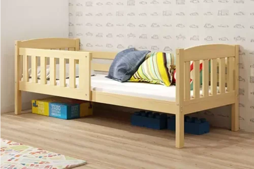 KUBUŚ single youth bed 90X190 with mattress, pine