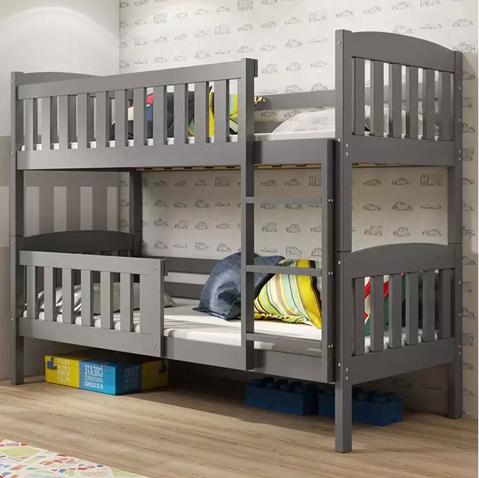 KUBUŚ youth bunk bed 90X200, graphite color
