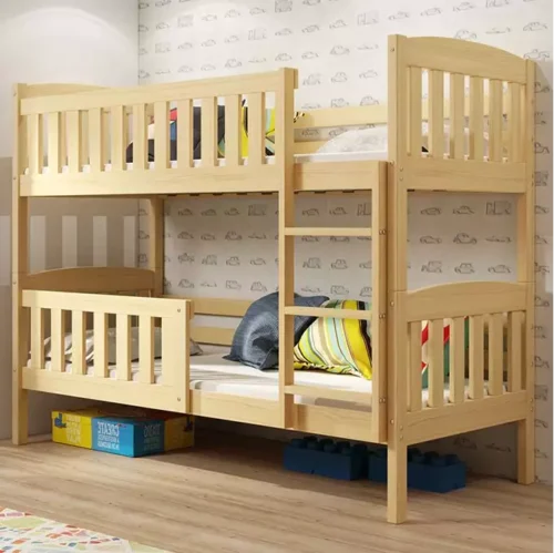 KUBUŚ youth bunk bed 90×200 with mattress, pine