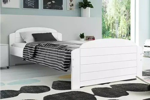 LILI single youth bed 90×200 with mattress, white