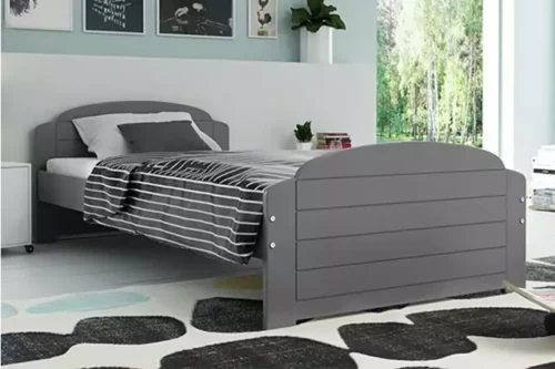 LILI single youth bed 90X200 with mattress, graphite color