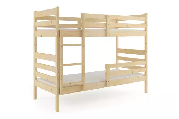 Eryk youth bunk bed 90x190, with mattress, natural wood - Image 3