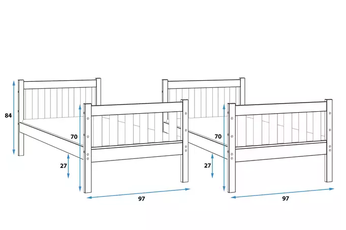 KACPER youth bunk bed 90x190, pine - Image 5