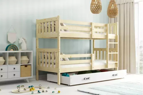 KACPER youth bunk bed 90×190 with drawer, pine