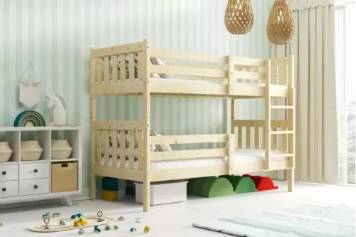 KACPER 90X200 youth bunk bed with mattress, pine