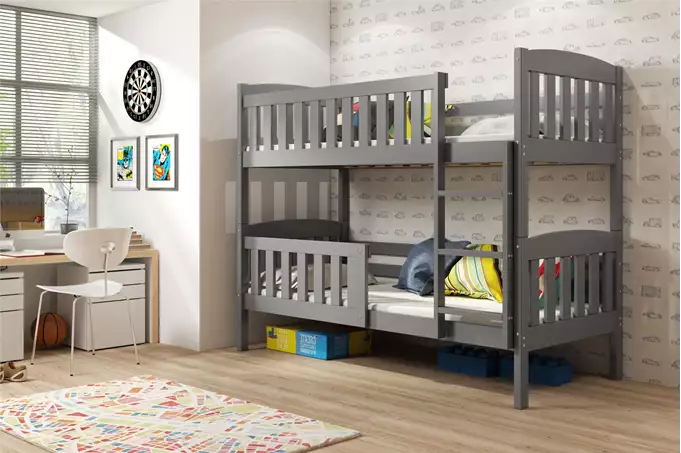 KUBUŚ youth bunk bed 90X190, graphite color - Image 4