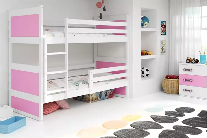 RICO youth bunk bed 90x190, white/pink - Image 4