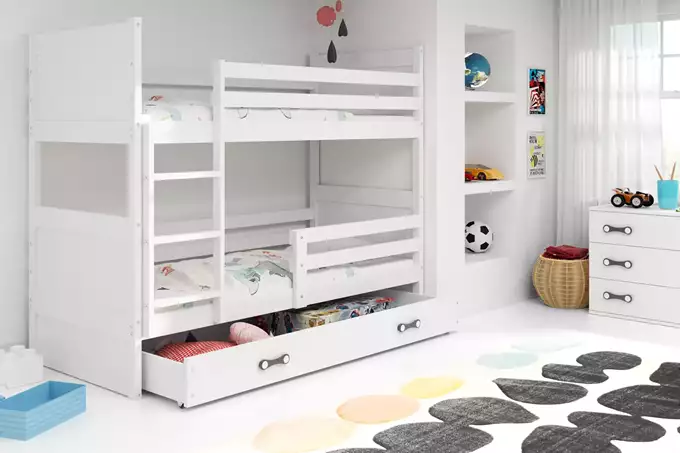 RICO youth bunk bed 90x190 with drawer, white - Image 3