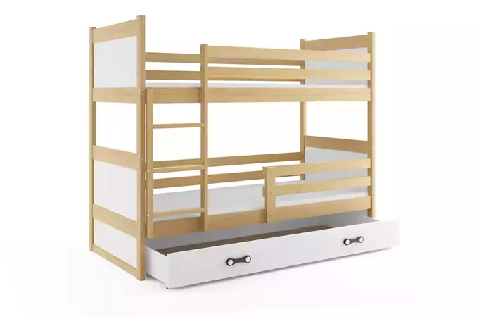 RICO youth bunk bed 90x190 with drawer, pine/white - Image 4