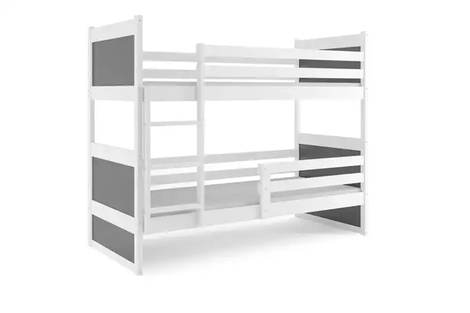 RICO youth bunk bed 90x200 with mattress, white/graphite - Image 3