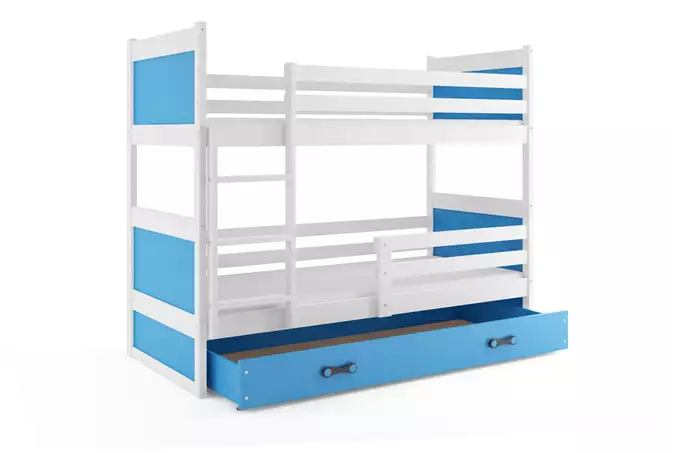 RICO youth bunk bed 90x200 with drawer, white/blue - Image 4