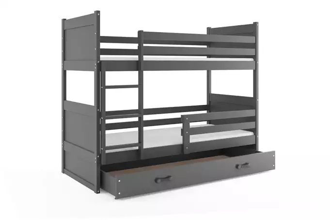 RICO 90X200 youth bunk bed with drawer, graphite color - Image 4