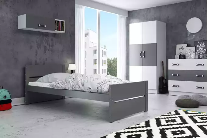 BARTEK single youth bed 90x200, graphite color - Image 2