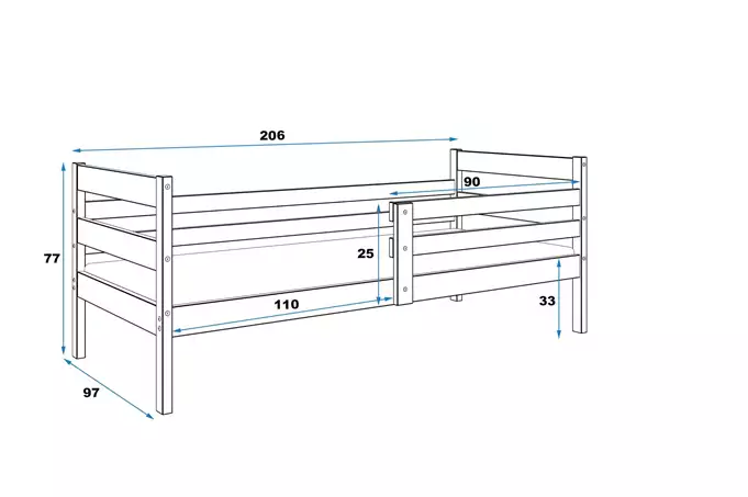 ERYK single youth bed 90x200, white - Image 5