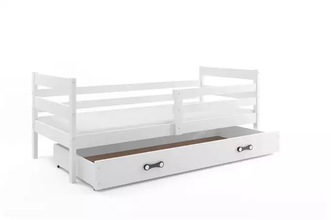ERYK 90x200 single youth bed with drawer, white - Image 4