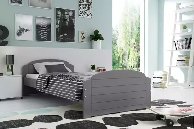 LILI single youth bed 90X200, graphite color - Image 2