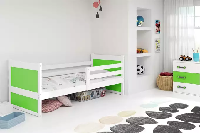 RICO single bed for youth 80x190, white/green - Image 4
