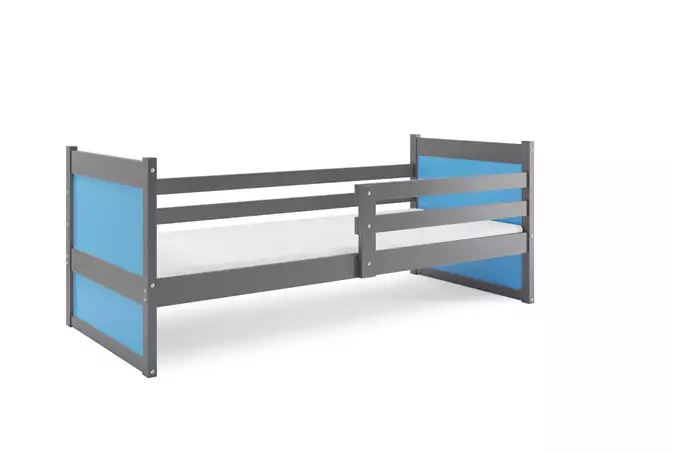 RICO single youth bed 90x190 with mattress, graphite/blue - Image 3