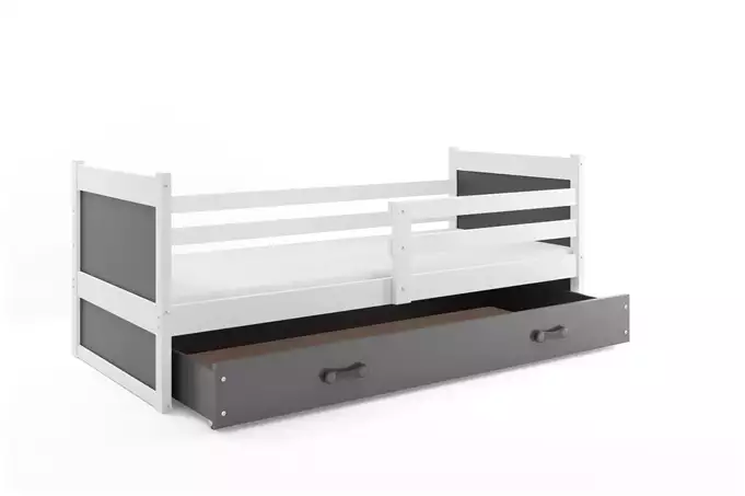 RICO single youth bed 90x190 with drawer, white/graphite - Image 4