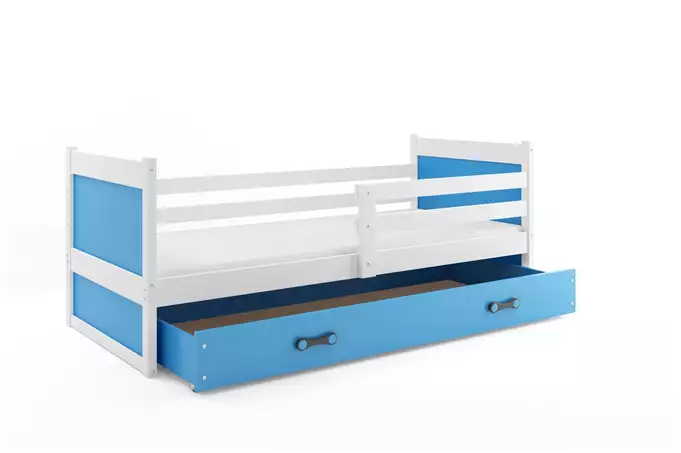 RICO single youth bed 90x190 with drawer, white/blue - Image 4