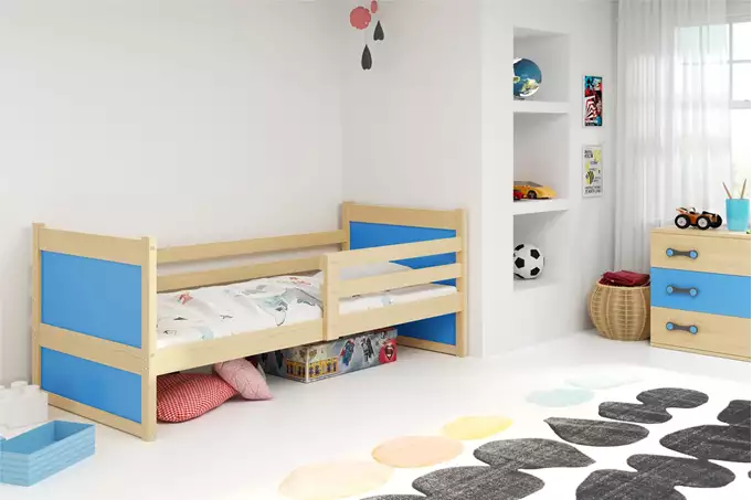 RICO single bed for youth 90x200, pine/blue - Image 4