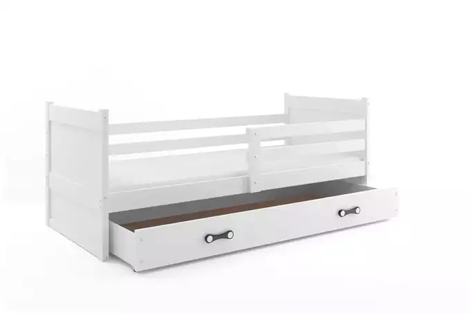 RICO single youth bed 90x200 with mattress and drawer, white - Image 4