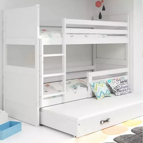 RICO 90X190 three-person youth bed with drawer, white