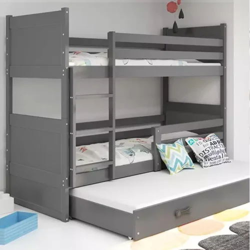 RICO 90X190 three-person youth bed with drawer, graphite color