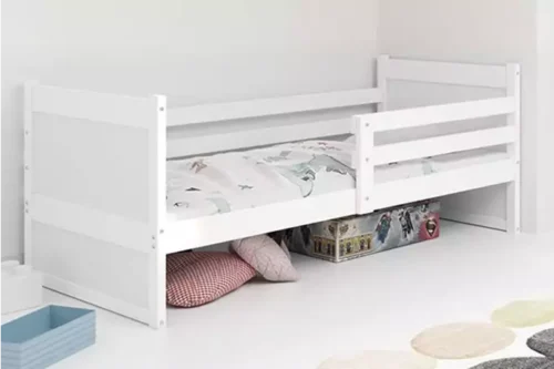 RICO single youth bed 90×200 with mattress, white