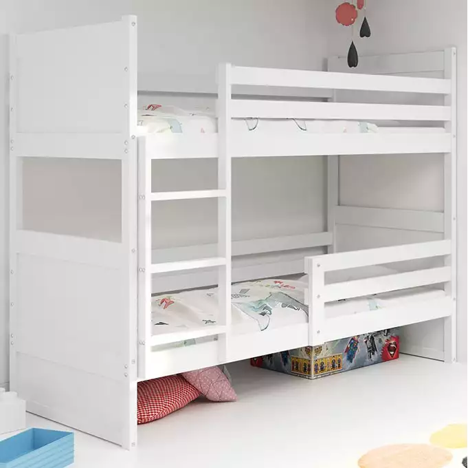 RICO youth bunk bed 90x200 with mattress, white