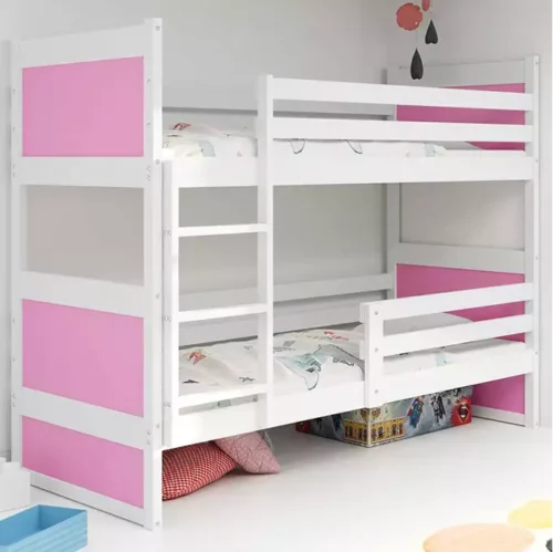 RICO youth bunk bed 90×190, white/pink